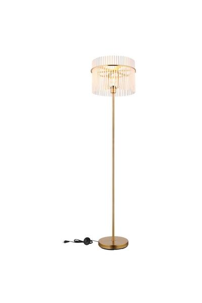 GLOBO Floor lamp, metal structure, transparent glass rods, E27 socket, 60W, 1520 x 380 mm