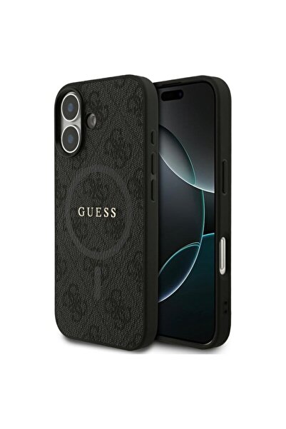 Guess Carcasă MagSafe cu logo Ring Classic pentru iPhone 17 4G, neagră
