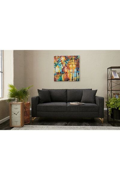 Rabi Berlin Serisi İkili Koltuk Antrasit Gold