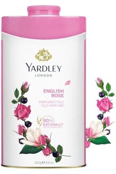 YARDLEY بودرة التلك للجسم برائحة الورد الإنجليزي من لندن، عطر يدوم طوال اليوم...