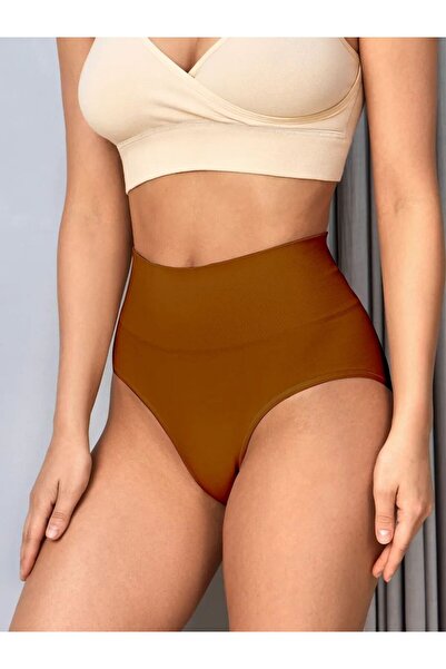 MİSTİRİK Mabet Simit Bölgesi Etkili Bel Toparlayan Spor Slip Korse Kahve Renk