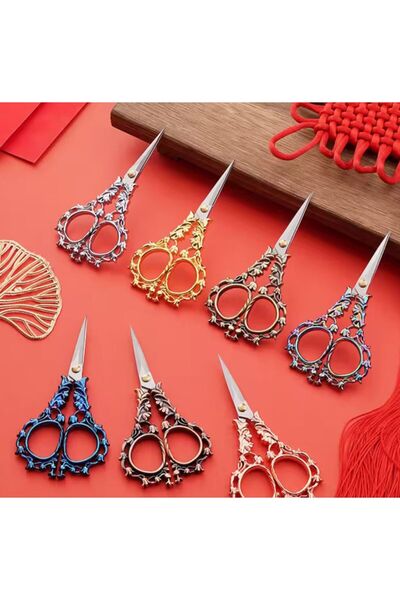 iğne izi Söz Nişan Makası, Kurdele Açılış Özel Gün Merasim Dikiş Nakış Makası gold