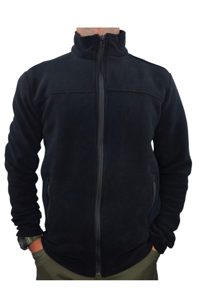 LIGHTINGHM Men's 2-Pocket Zippered Fleece Coat Jacket