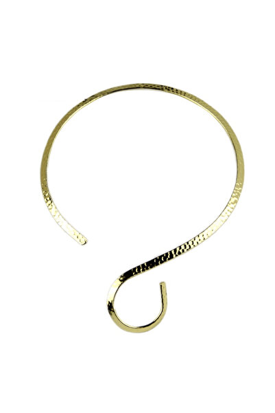 Pursehuit Κολιέ σε χρυσό χρώμα, κατασκευασμένο από λυγισμένο μέταλλο, Ferdine C4