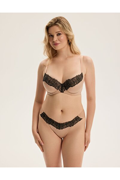 ESOTIQ Women's Briefs Panties Smooth Polyamide with Decorative Front Lace | Century