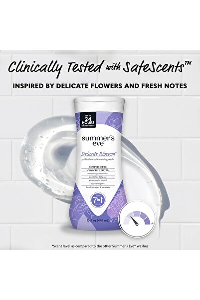 MQ Summer's Eve Women's Intimate Wash, Delicate Blossom, 444 ml