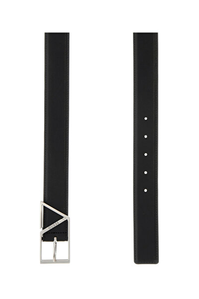 Guess Ανδρική μαύρη ρυθμιζόμενη δερμάτινη ζώνη Access BM7817P5335-BLA