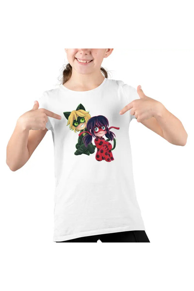 OEM Tricou Copii Fete Miraculos Animatie Buburuza Adrien Noir