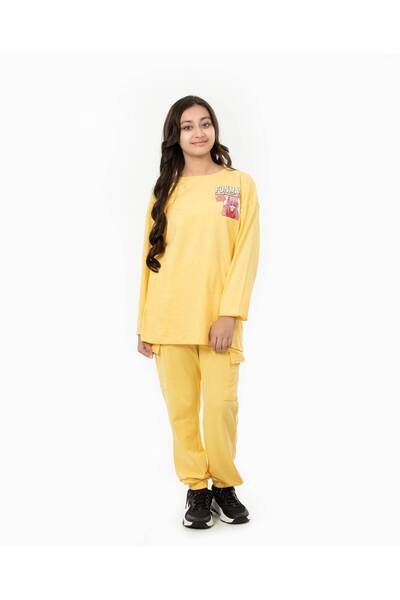 Finelook Girl's Anime Fun Mag Long Sleeve T-shirt & Bottom Set