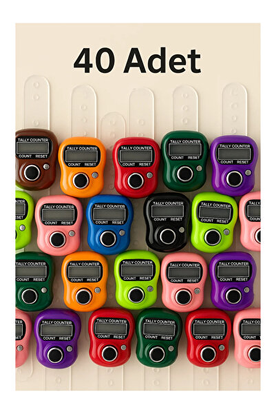 zikirmatik 40 قطعة بألوان متنوعة - خواتم تسابيح للذكر والتسبيح