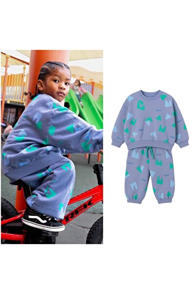 La ciel Paris La'Ciel Paris Navi Oversize Suit with Slogan