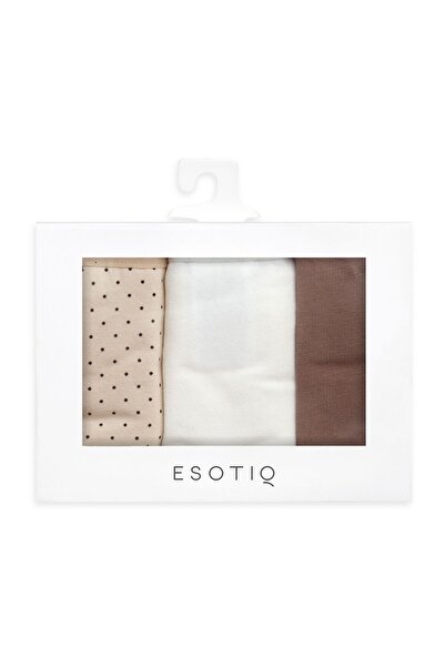 ESOTIQ Women's Panties Set 3-Pack Classic Everyday Briefs Cotton & Elastane | Mia-Mia