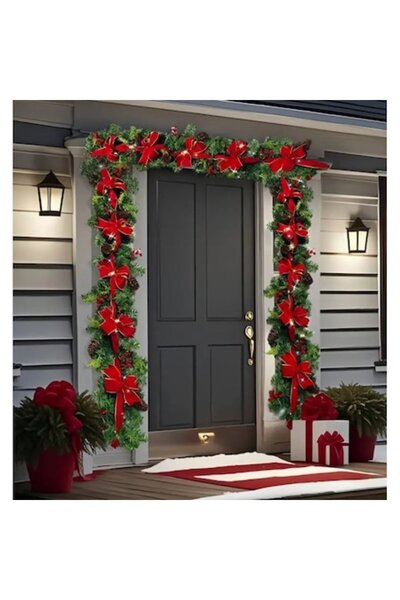 xpress sales Ghirlanda de Craciun 2.7m din Crengute de Brad Artificial Verde , XPRESS SALES®, Impodobita