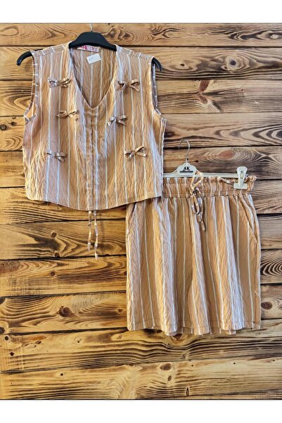 Sima Butik ALT-ÜST ÇİZGİLİ ŞORT TAKIM