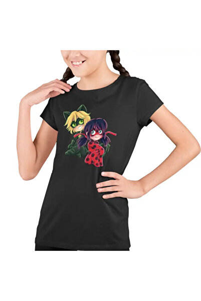 OEM Tricou Copii Fete Miraculos Animatie Buburuza Adrien Noir