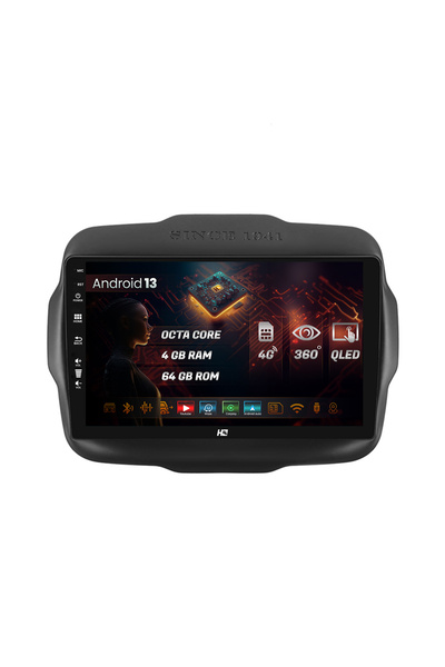 HUB64 Navigatie Jeep Renegade (2014-2018), 4GB RAM, Android 13, Octacore, Slo...