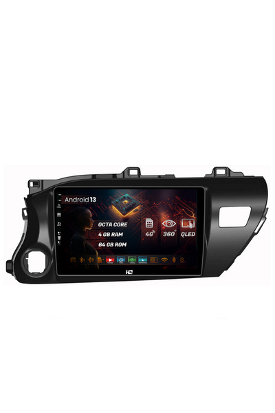 HUB64 Navigatie Toyota Hilux (2015+), 4GB RAM, Android 13, Octacore, Slot Sim 4G