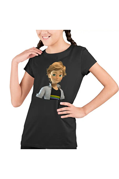 OEM Tricou Copii Fete Adrien Agreste Miraculous Buburuza Noir