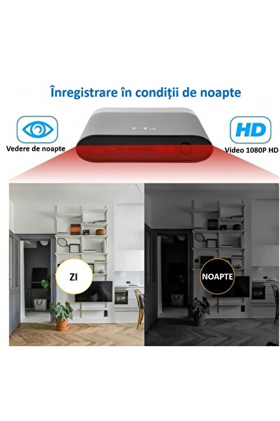 SINZO Camera Spion in Baterie Externa H8, Full HD, 5000mAh, Night Vision, Detectie miscare, Unghi 120