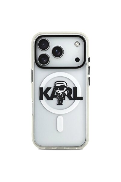 Karl Lagerfeld Husa iPhone 17 Pro IML MagSafe Sketch Logo, Karl, Transparenta