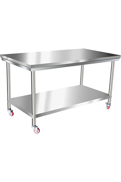 A.E طاولة تحضير من الفولاذ المقاوم للصدأ، طاولة عمل تجارية، طاولة شديدة التحم...