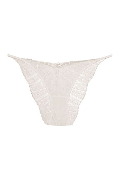 ESOTIQ Women's String Panties Brazilian High-Leg Briefs with Embroidered Mesh & Decorative Front | Bossa