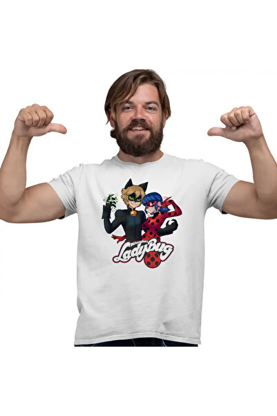 OEM Tricou Barbati Desene Buburuza Motanul Noir Miraculos