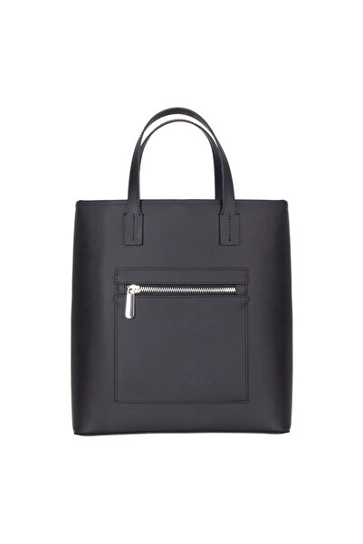 PLM Valetto Gerçek Deri Kadın Tote Çanta – Dış Fermuar Cepli, Çoklu İç Cepli, Ayarlanabilir Askılı, Siya