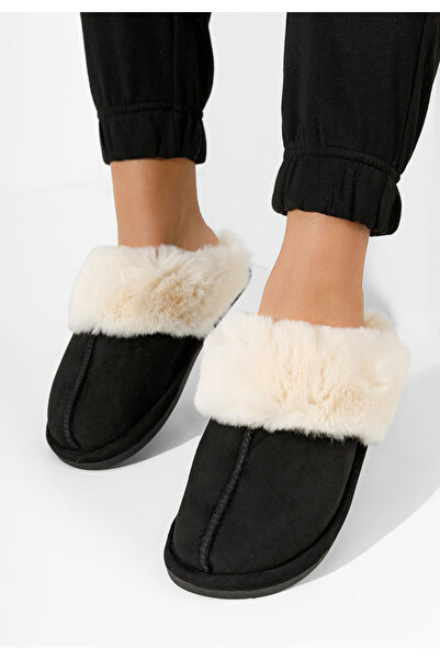 B T Shoes Černé dámské domácí pantofle Joka