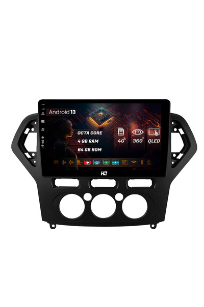 HUB64 Navigatie Ford Mondeo (2007-2010) Clima Manuala, 4GB RAM, Android 13, O...