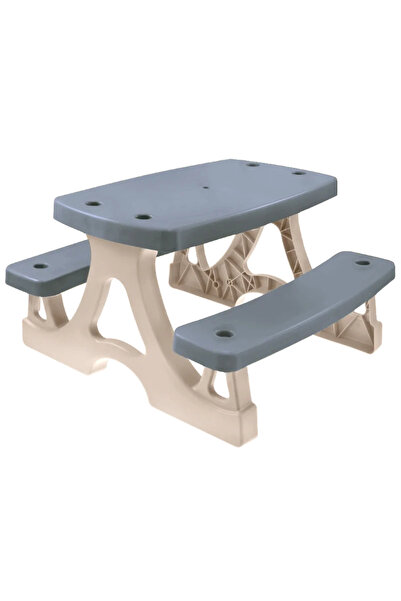 Mochtoys Masuță cu două bănci pentru grădină, MO 13011 gri