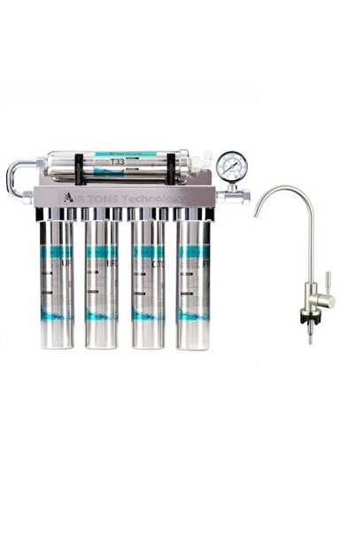 Air Tone Technology Filtru de apă, oțel inoxidabil, 5 etape de filtrare, 0,01...