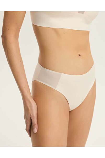 ESOTIQ Women's Panties Brazilian Briefs Smooth Polyamide with Mesh Details | Blank