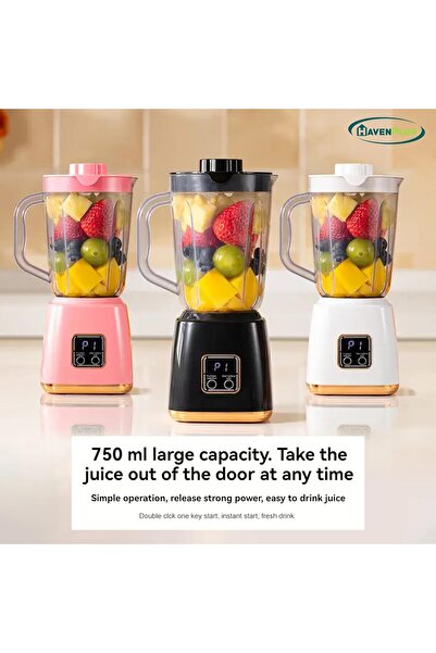 HavenPlus Portable Mini Juicer 750ml – USB Type-C Rechargeable Smoothie Maker for Juices, Shakes