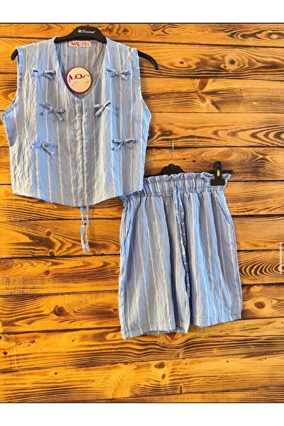Sima Butik Stripe Shorts Set
