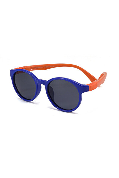 Techsuit Children's Round Sunglasses Techsuit, Blue/Orange, 22049