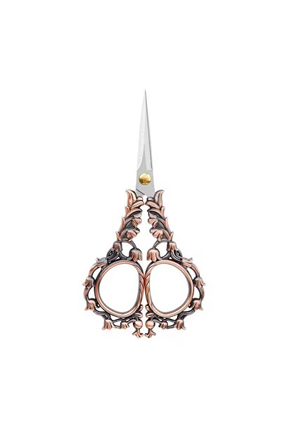 iğne izi Promise Scissors, Ribbon Opening Special Occasion Ceremony Sewing Embroidery Scissors Antique Copper
