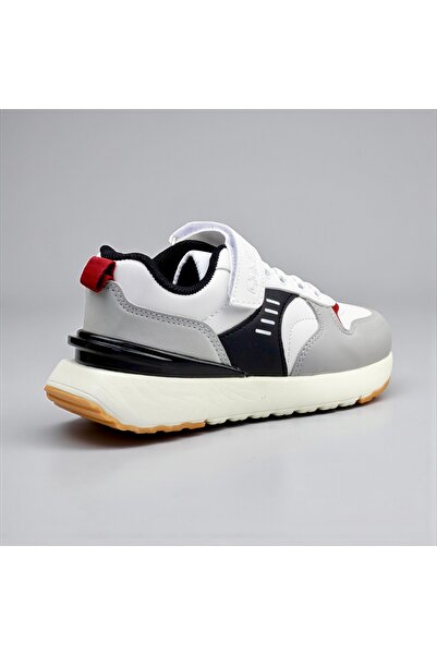 JOJO KIDS Unisex children's velcro leather sports shoes, non-slip sole.