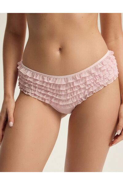 Bloovii Women's Briefs Panties with Mesh Details & Frill Cute Romantic | Afrill