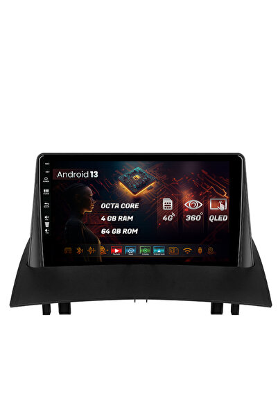 HUB64 Navigatie Renault Megane 2 (2002-2009), 4GB RAM, Android 13, Octacore, ...