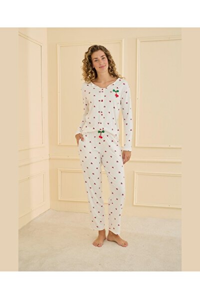 pijamaworld Patterned Camisole with Pants Pajama Set