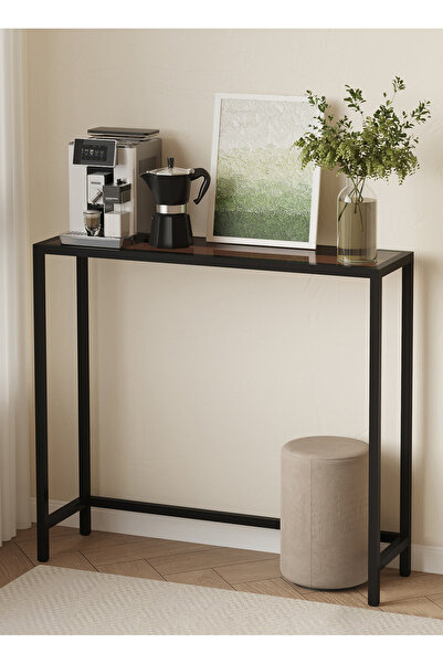 VariFurnx 100*30*90cm Glass Console Table Tempered Glass Top Sofa Table Coffee Corner Display Shelf Entryway