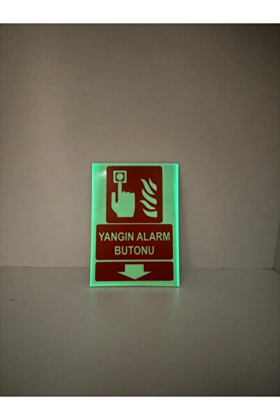 KİWİ AKSESUAR لوحة زر إنذار الحريق تتوهج في الظلام. 10/15 سم