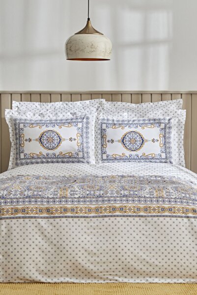 Karaca Home Aprika %100 Pamuk Tek Kişilik Nevresim Takımı Mavi