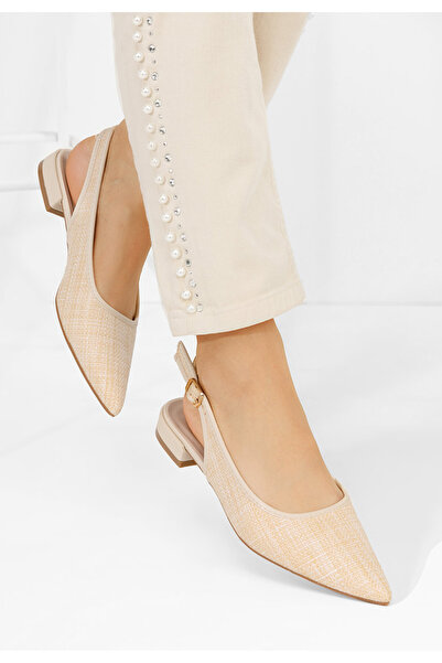B T Shoes Béžové lodičky na nízkom opätku Kattina