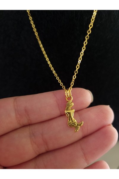 glactuca craft قلادة سلسلة حورية البحر بسيطة