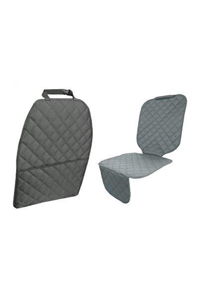 Metru Patrat Set 2 Quilted Universal Car Seat and Backrest Protectors - Gray