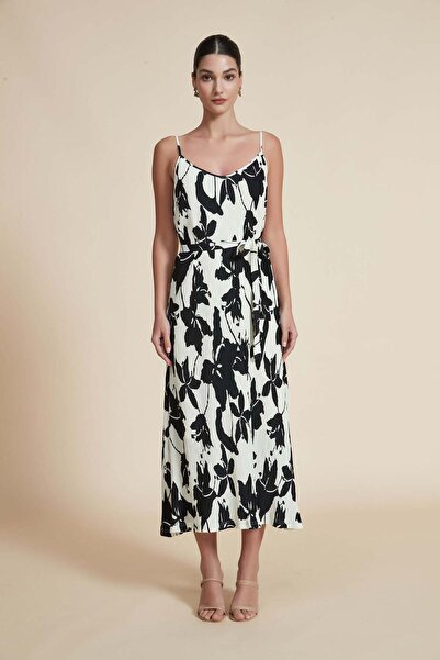 Yola Floral Print Sleeveless Midi Dress