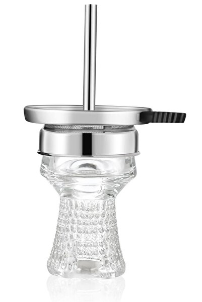 SPENCER Hookah Bowl Set Crystal Glass Shisha Bowl Hookah Head with Heat Manag...