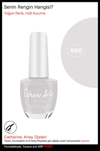 Catherine Arley CA Nail Lacquer – OJE 960 Düz Fırça (Flat) – 14ml